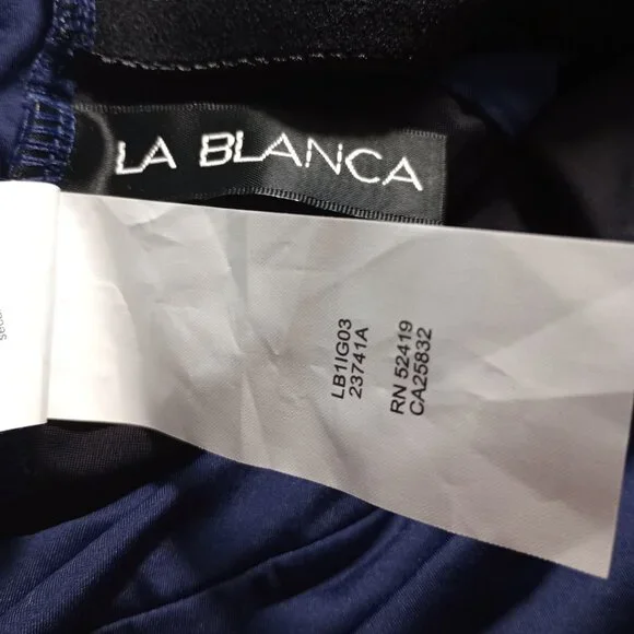 La Blanca Island Goddess Shirred One Shoulder One Piece Swimsuit Size 14 US NWT - Picture 8 of 8